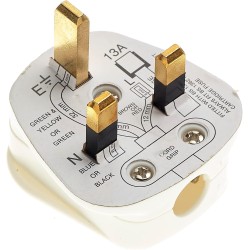 WhiteFused Plug -UK 3Pin-13Amp
